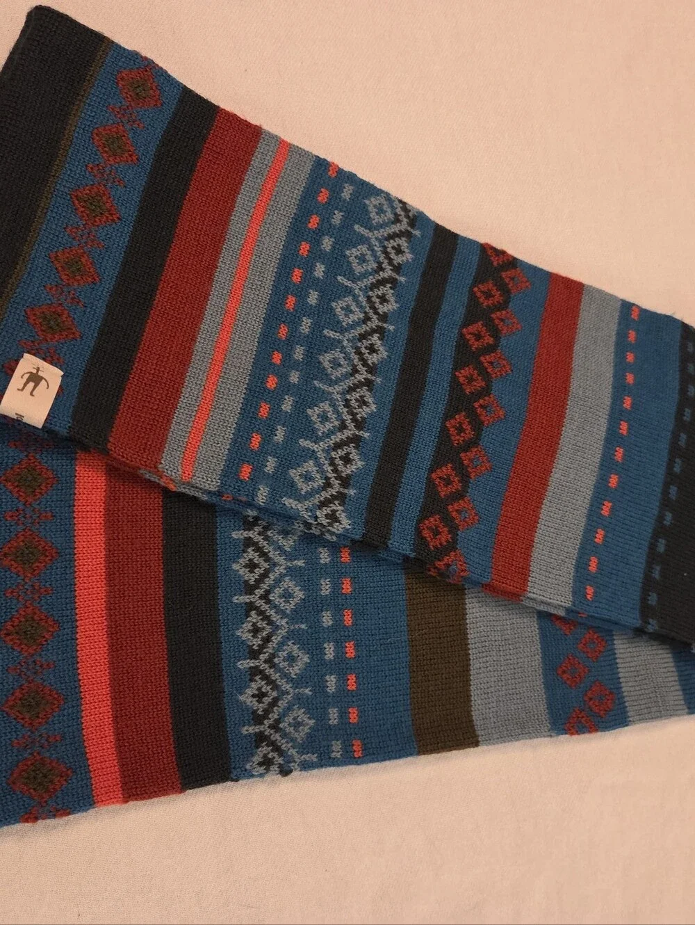 SMARTWOOL Multicolor Fair Isle Stripe 100% Merino Wool Infinity Scarf Unisex OS